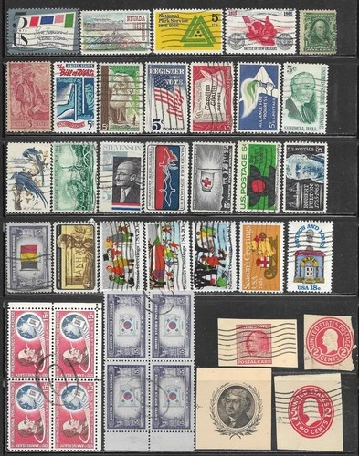 US United States Stamp Packet Lot of 38 off paper Stamps USA Collection used
