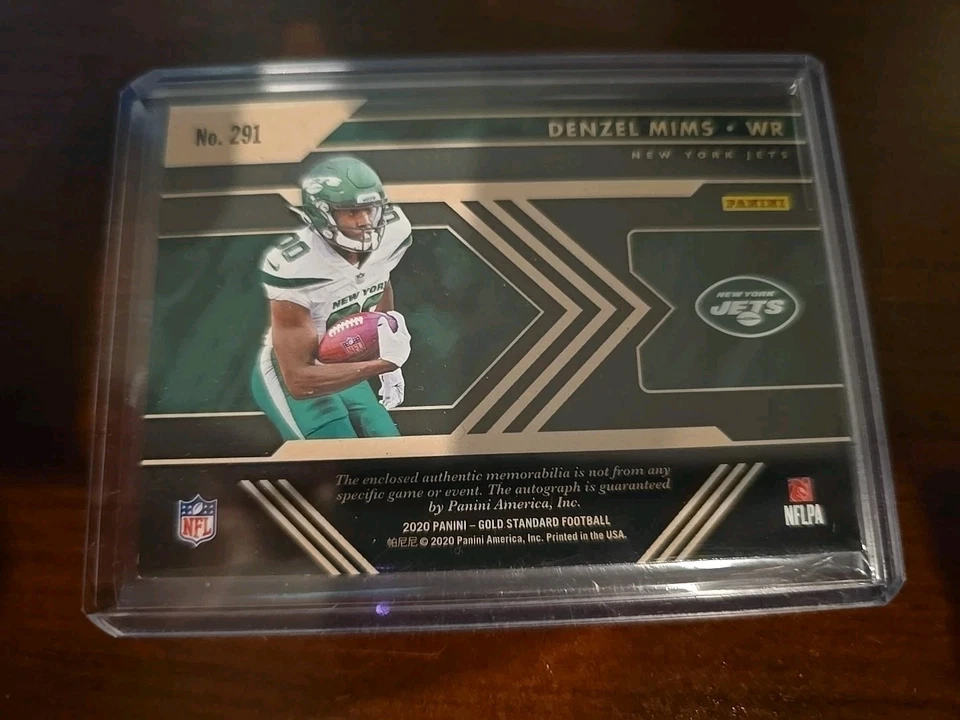 2020 Gold Standard Denzel Mims RC Triple Patch Autograph 34/49 - Image 4 of 4