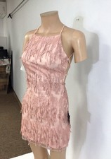 Lulus Pink Flapper Dress Party Open Back Womens XS NEW
