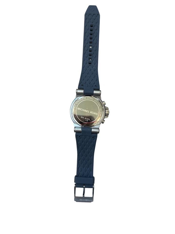 Reloj grande Michael Kors Jet Set Dylan MK-8183 correa de goma gris para hombre Foto 4 de 4