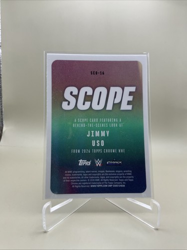 2026 Topps Chrome WWE - Scope - #SCO-16 Jimmy Uso - Picture 2 of 2