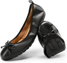 DREAM PAIRS Women Flats, Foldable Ballet Flats for Women, Bowknot Round To