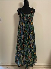 Solid & Stripe Dress Women Size Large Jungle Print The Riley Cover Maxi Dress
