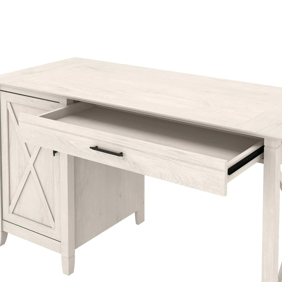 Key West Computer Desk with Storage, Farmhouse PC Table for Home Office in Li... - Image 4 of 4