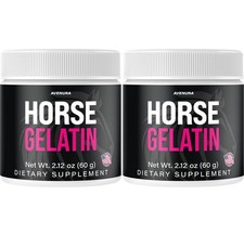 (2 Pack) Horse Gelatin Powder Supplement Advanced Formula for Active Lifestyle