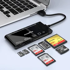 USB3.0 Multi-Card Reader, Sd/Tf/Cf/Micro SD/XD/MS 7 in 1 Fast 5Gbps Memory Card