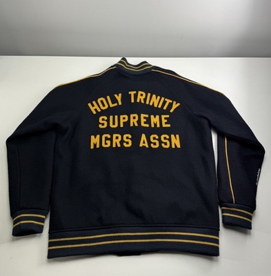 ジャケット・アウター 11AW Supreme Holy Trinity Varsity Jacket Supreme Holy Trinity Varsity Jacket Fw11 Size M (NAVY/YELLOW) | eBay