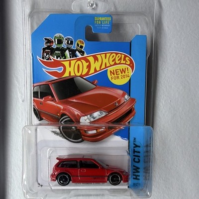Hot Wheels 1990 Honda Civic EF 1:64 Red HW City Nightburnerz