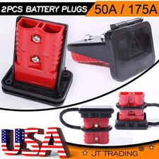 2PCS Battery Plug Quick Connect Disconnect Electrical Kit 50A / 175A Connectors
