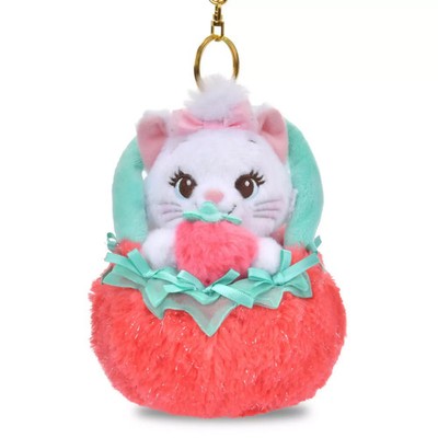 Japan Disney Store Marie The Aristocats Plush Keychain GLOSSY FRUITS【US STOCK】