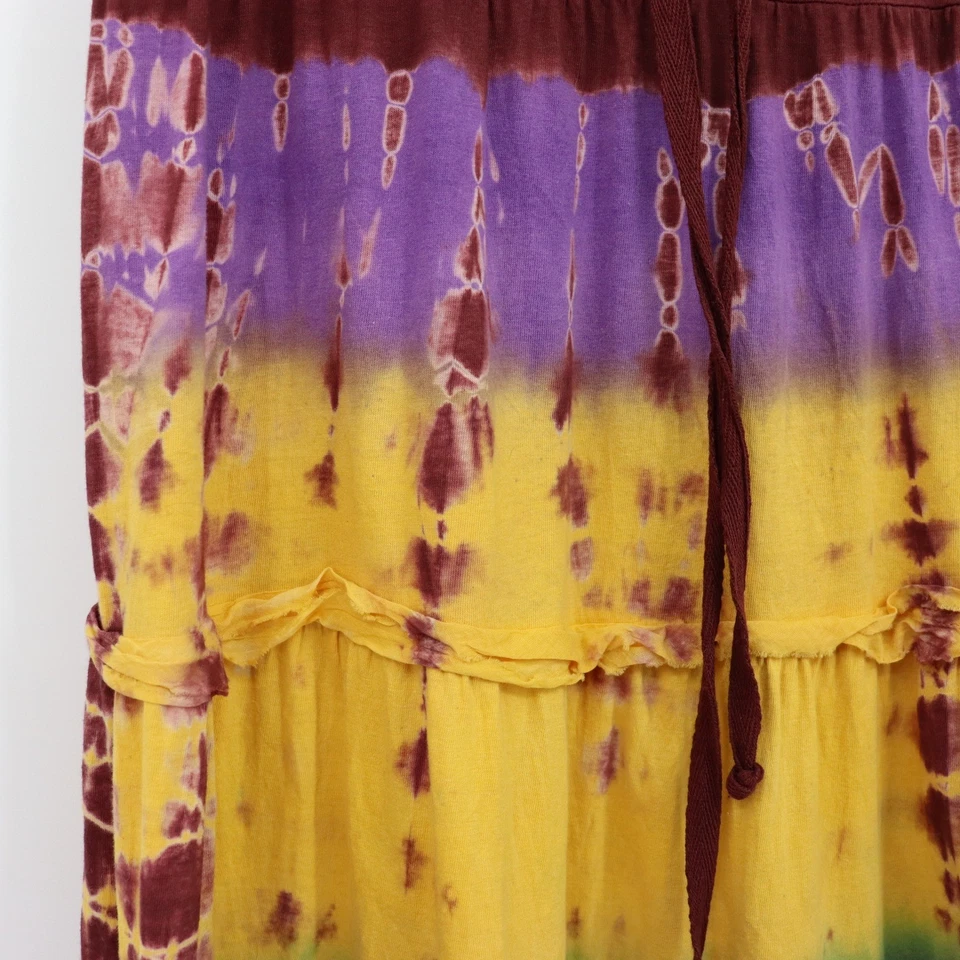 Falda Angie Tie Dye Midi Mujer M Multicolor Boho Hippie Bohemia Festival Informal Foto 4 de 4