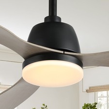 JONATHAN Y Audie Classic Industrial Iron/Plastic Integrated LED Ceiling Fan