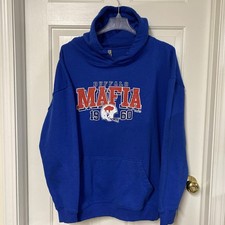 Buffalo Bills NFL Bills Mafia 1960 Hoodie Sweatshirt Blue Adult Size 3XL
