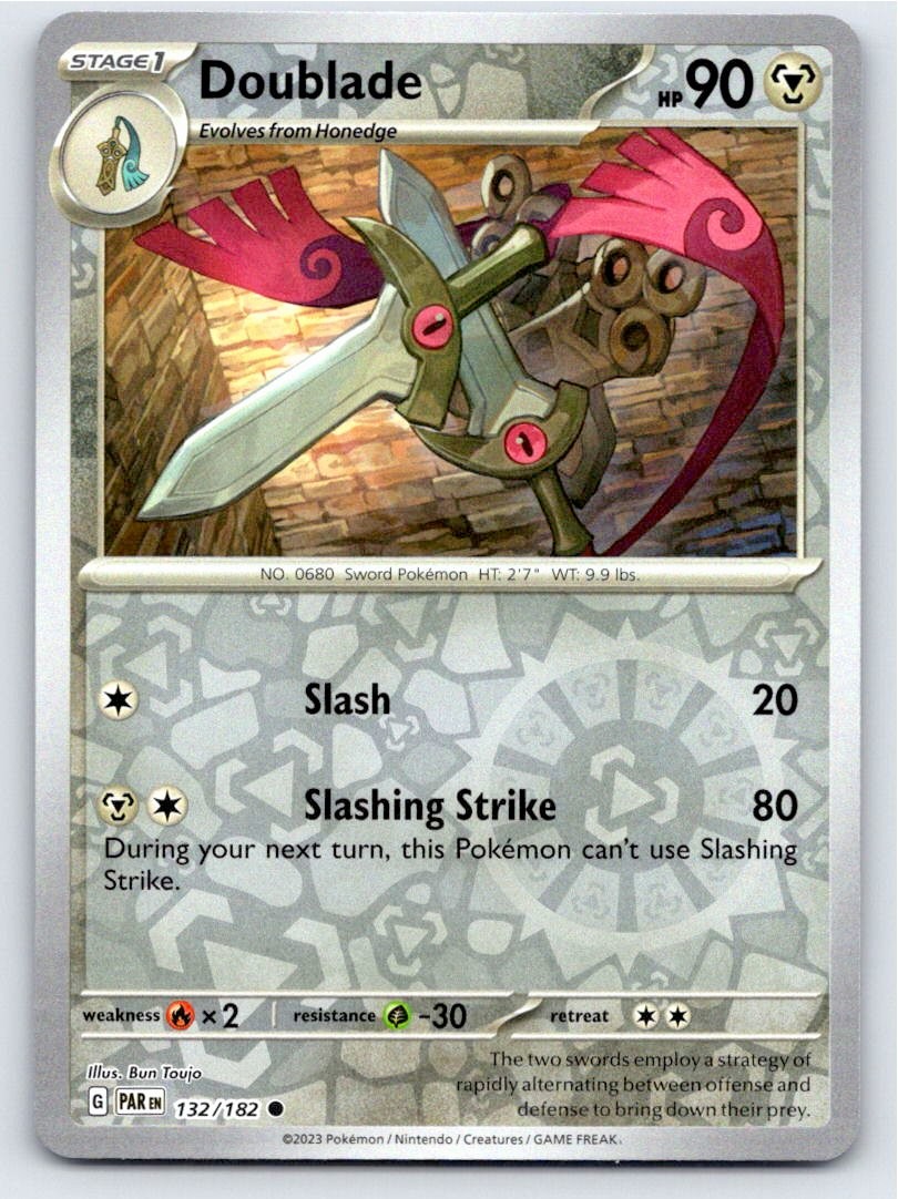 2023 POKEMON DOUBLADE PARADOX RIFT 132/182 REVERSE HOLO C NM A76082 FREE S&H