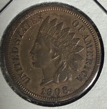 1908-S Indian Head Cent Full Libert. 