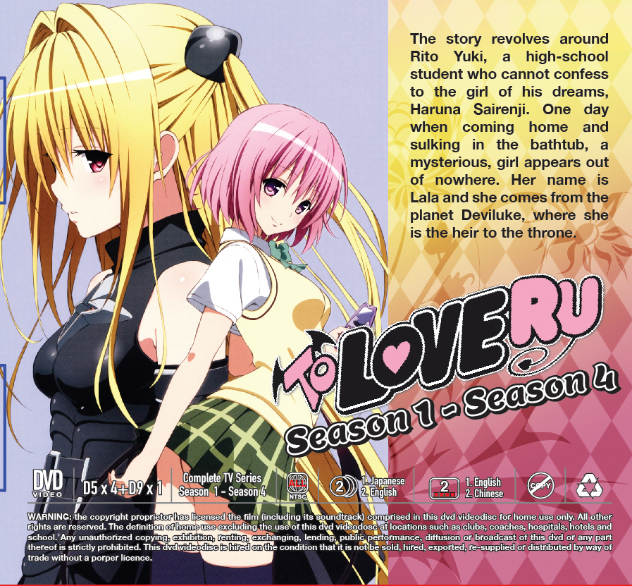 Uncensored & English dubbed of To Love-Ru Season 1-4(1-62End)Anime