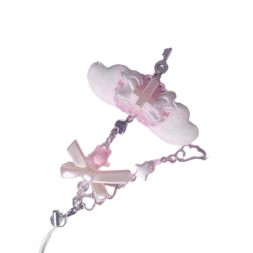 Fashionable Conch Pendant Phone Charm Unique Heart Bowknot Keychain Keyring - 第 12/12 張圖片