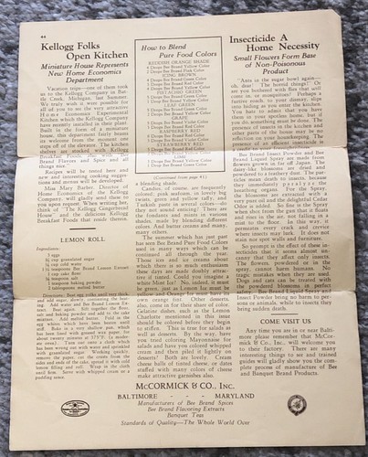 Antique 1931 Newsletter Vintage Paper Magazine McCormick's Extract Baking Kellog - Picture 6 of 11