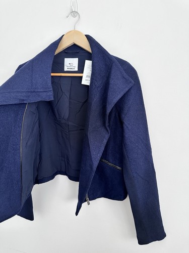 New Marcs Lani Felted 100% Wool Jacket in Midnight Marle Navy Size 10 RRP$300 - Picture 10 of 17