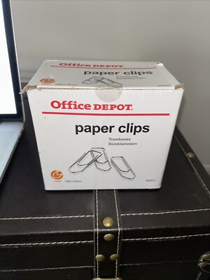 Office DEPOT - Box mit 1000 Büroklammern à 50 mm - Neu 