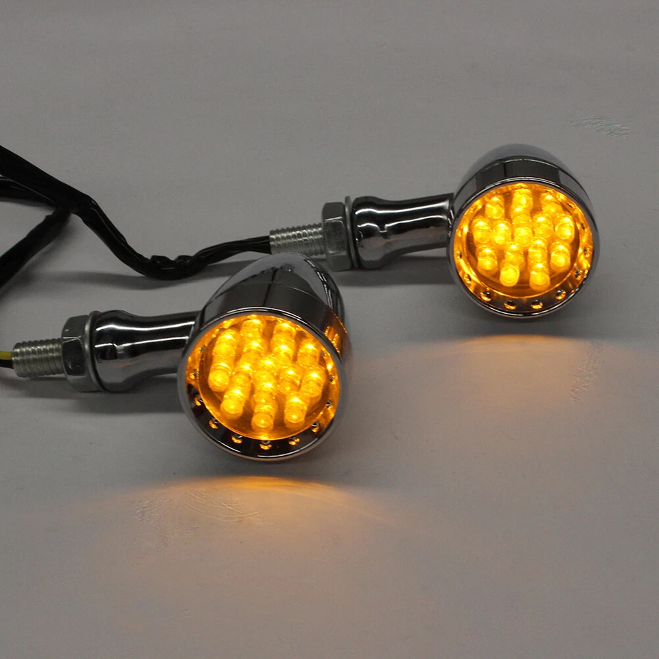 For Honda Rebel 250 CMX250C 2X Chrome Motorcycle LED Turn Signal Blinker Lights Foto 3 de 4