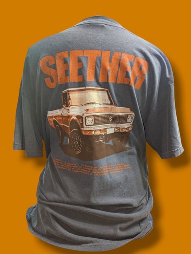 Seether 2024 World Concert Tee Retro Truck Design Size XL Rock Band