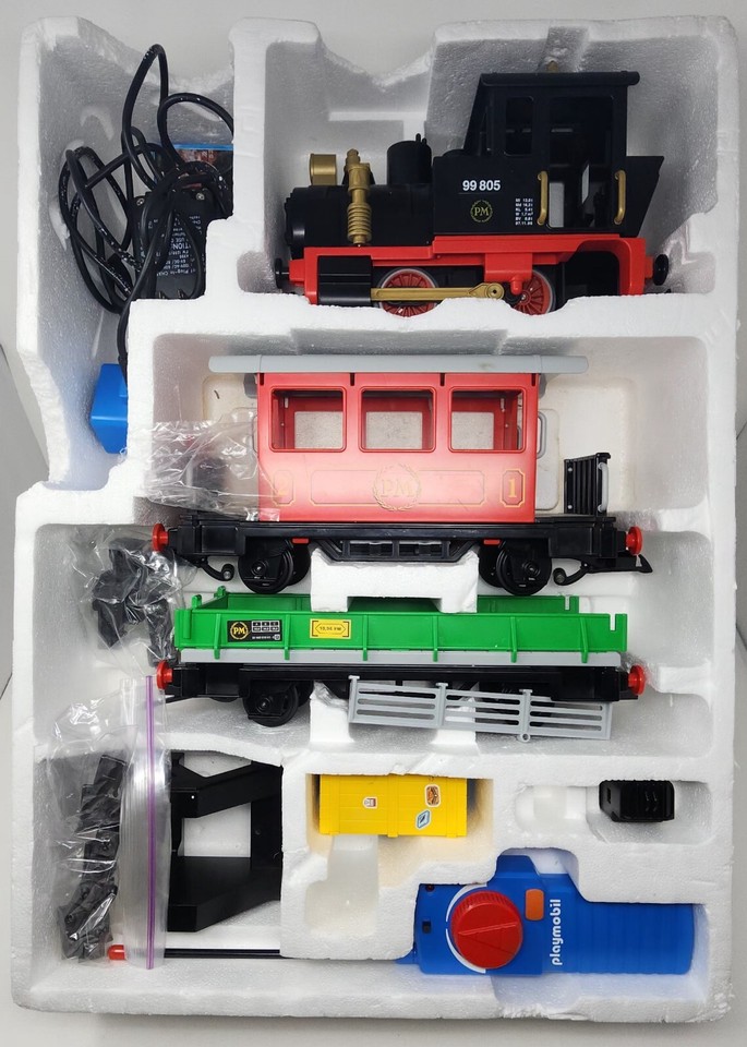 Vintage Playmobil 4021 Remote Control Steam Train TESTED Missing