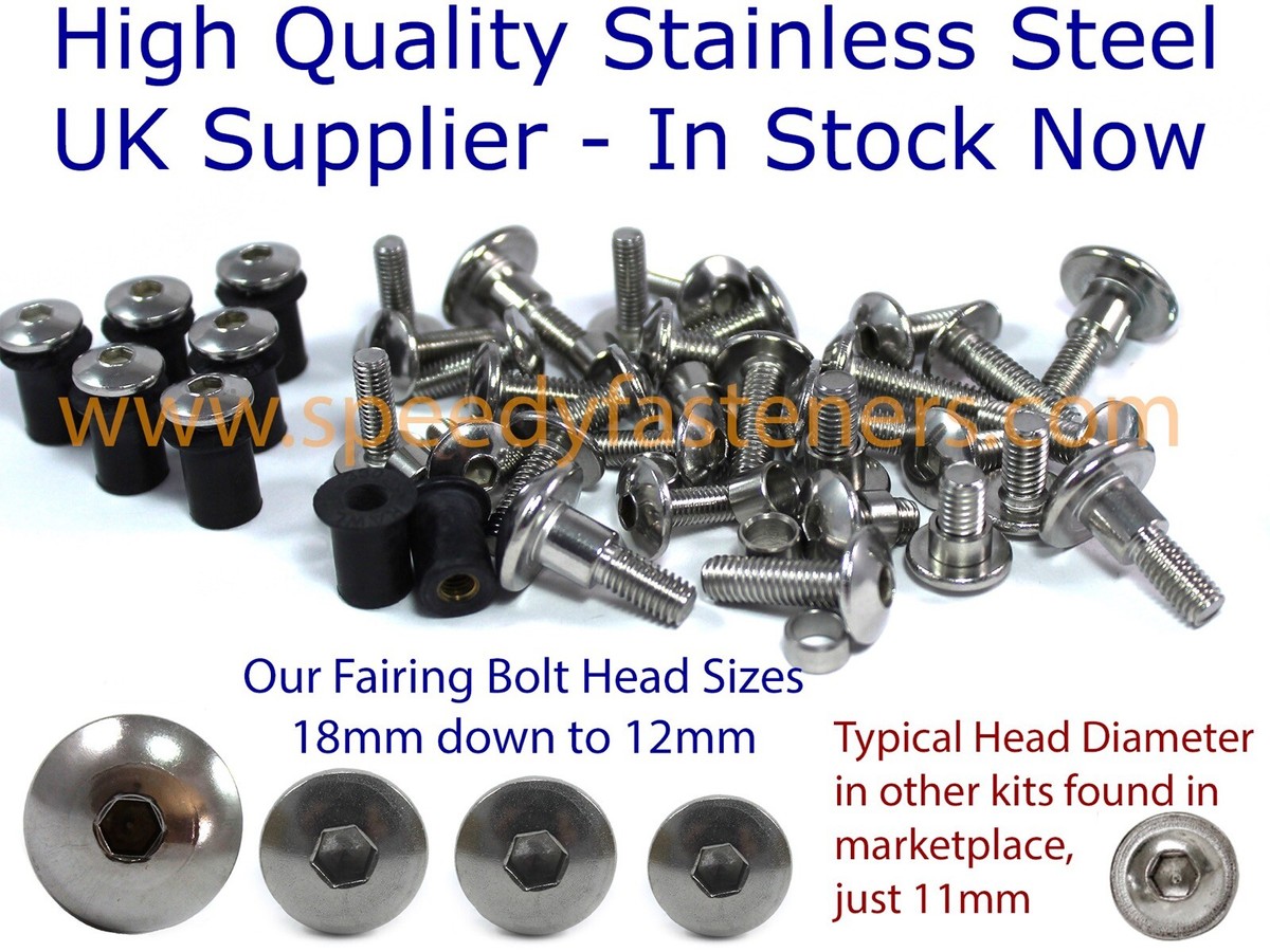 Yamaha TZR 250 1989-1997 3MA Stainless Fairing & Screen Bolts