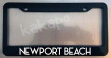 Newport Beach Black Metal License Plate Frame