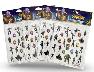 MARVEL AVENGERS Easter Egg Decorating Kit Stickers BRAND NEW SEALED!