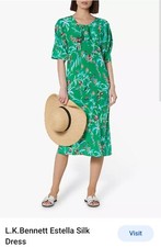 Sale ✨️ L.K.BENNETT LONDON Estella Dress Size 6(Fits 6-10:relaxed fit) 100% Silk
