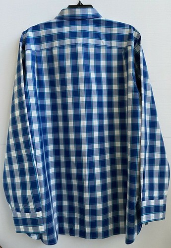 Camisa de vestir Southern Tide a cuadros con botones azul blanco ajuste clásico talla L - Imagen 2 de 4