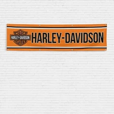 For Harley Davidson Motorcycle Enthusiasts 2x8 ft Flag Man Cave Garage Banner