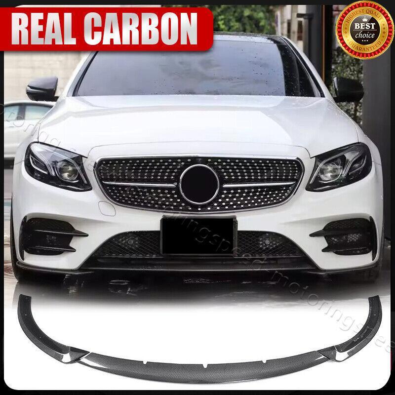 Front Bumper Lip Splitters Real Carbon Fiber For Benz W213 E200 E400 E43 2017-19