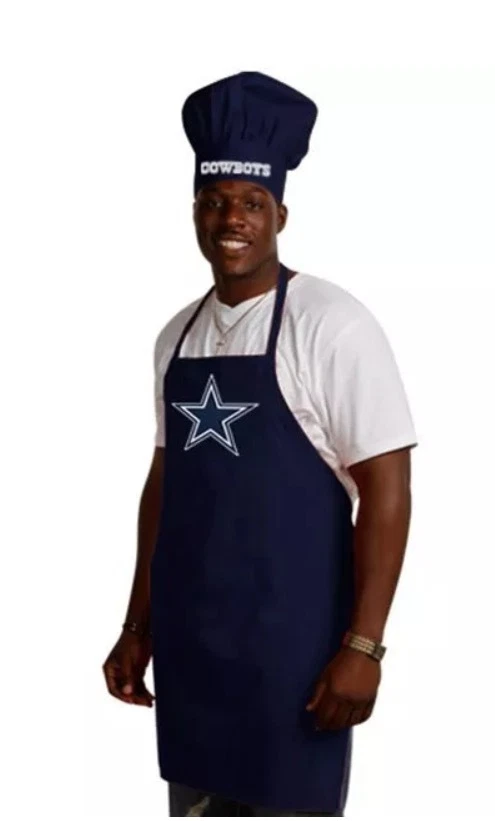 Delantal y sombrero de chef para barbacoa del equipo de la NFL,NBA Foto 3 de 4