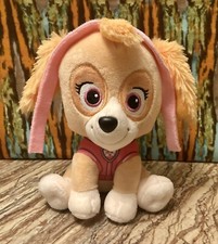 Paw Patrol Skye 6" Stuffed Plush in Signature Aviator Pilot Uniform- Pink Eyes