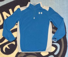 Under Armour 1/4 Zip Casual Active Wear Pullover Shirt Blue Grey Youth YXL