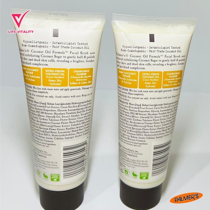 Palmers Coconut Sugar Facial Scrub With Vitamin E (2 Pack )Exfoliating Cleanser