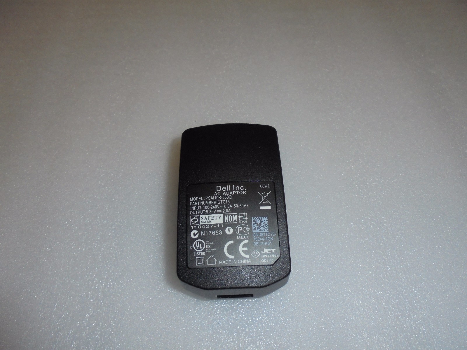 NEW OEM Dell Tablet Charger AC Adapter Power Supply PSAI10R050Q GTC73 5.35V 2A eBay