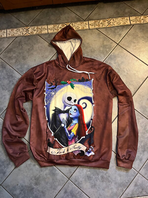 Nightmare Before Christmas JACK & SALLY HOODIE NEW WITHOUT TAG L LARGE