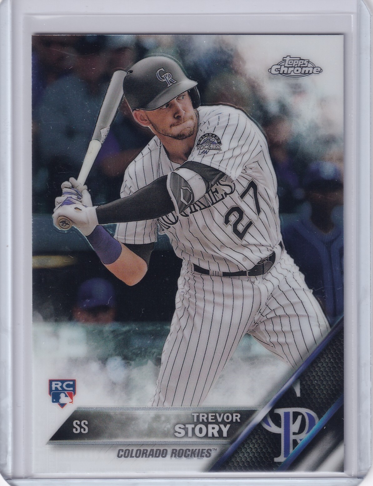 2016 Topps Chrome Baseball #45 Trevor Story Rookie ROCKIES