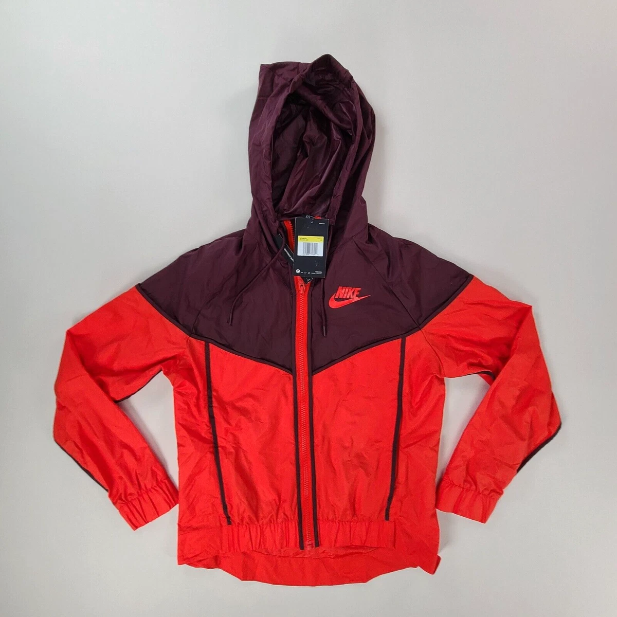 Nike Womens Jacket Adult Small Red Hoodie Sportswear Windbreaker