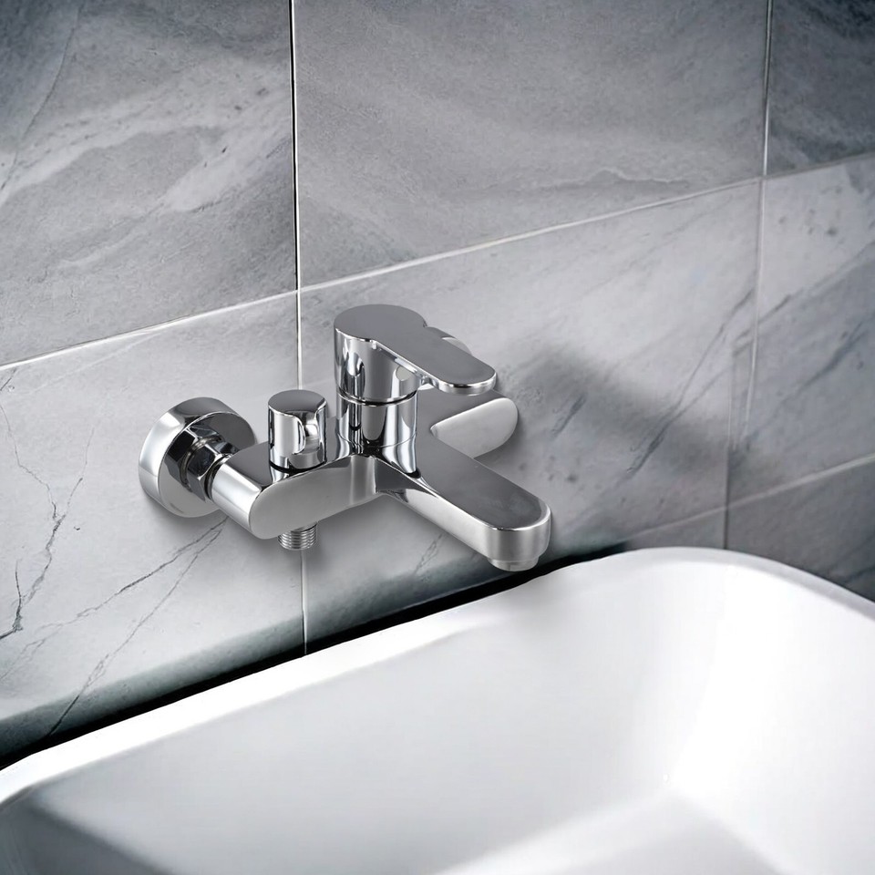 Shower Faucet Bathtub Tape Hot And Cold Water Mixer Faucet Curved