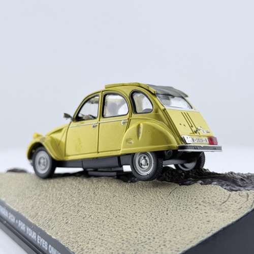 CITROEN 2CV MODEL CAR JAMES BOND FOR YOUR EYES ONLY FILM YELLOW 1:43 SCALE IXO K - Picture 9 of 18