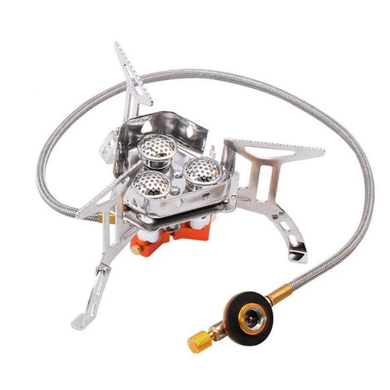 5800W Piezo Ignition Picnic Hiking Windproof Camping Gas Stove Outdoor Cooking