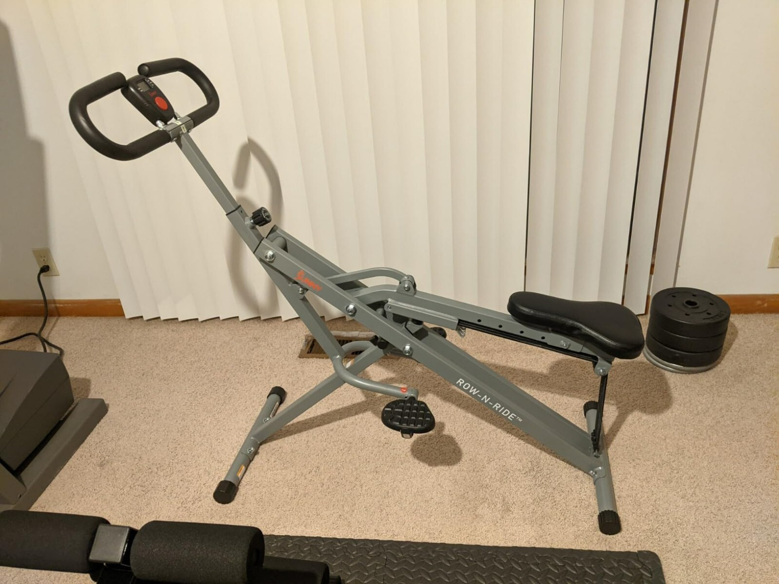 Row-N-Ride Squat Trainer for Home Arm Glute and Leg Workouts