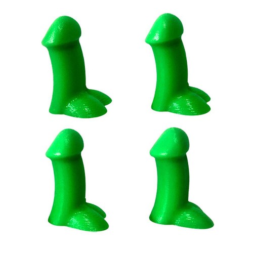 4 Pcs Dick Penis Shape Silicone Funny Prank-Gag Adult Set Tire Valve Cap - Picture 11 of 16