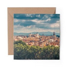 1 x Blank Greeting Card Rome City View Italy Roma City #51934