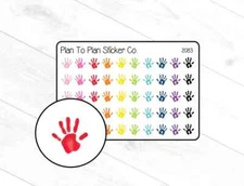 2083~~Handprint Planner Stickers.