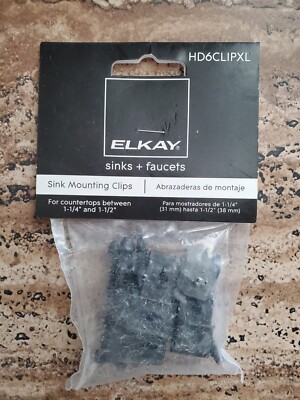 Elkay HD6CLIPXL Extra-Long Sink Mounting Clips & Screws (6-Count)
